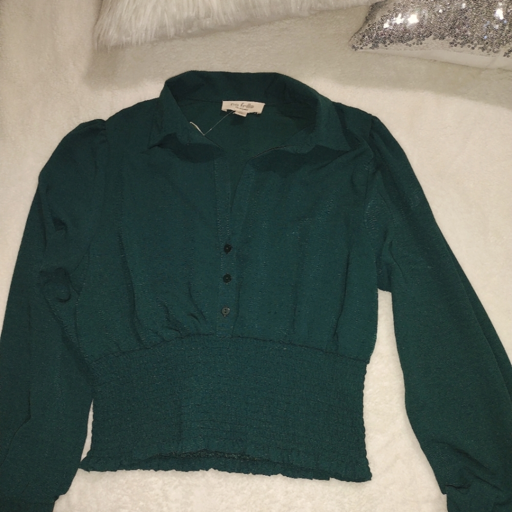 blouse women's green